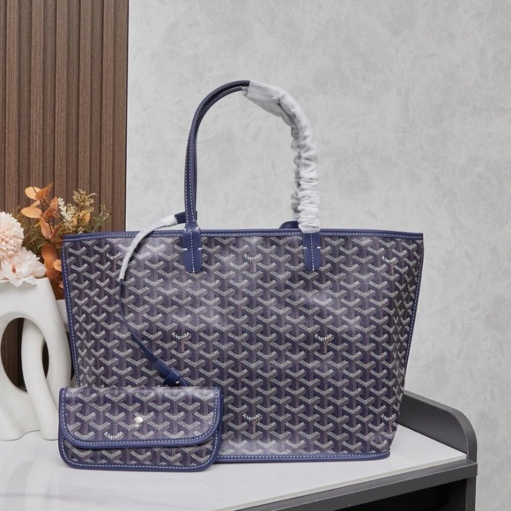 Goyard - Saint Louis PM Tote Bag Navy Tote with Clutch